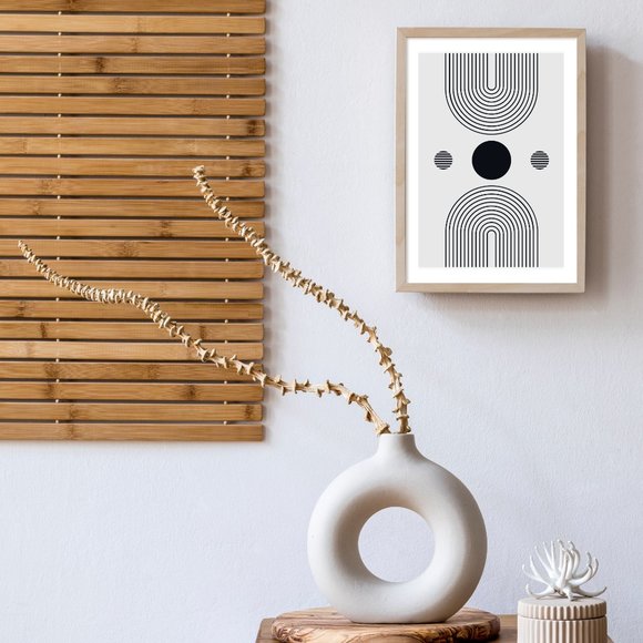 Modern Minimalist Abstract Geometric Wall Art Print Home Decor [No Frame] - Picture 5 of 7